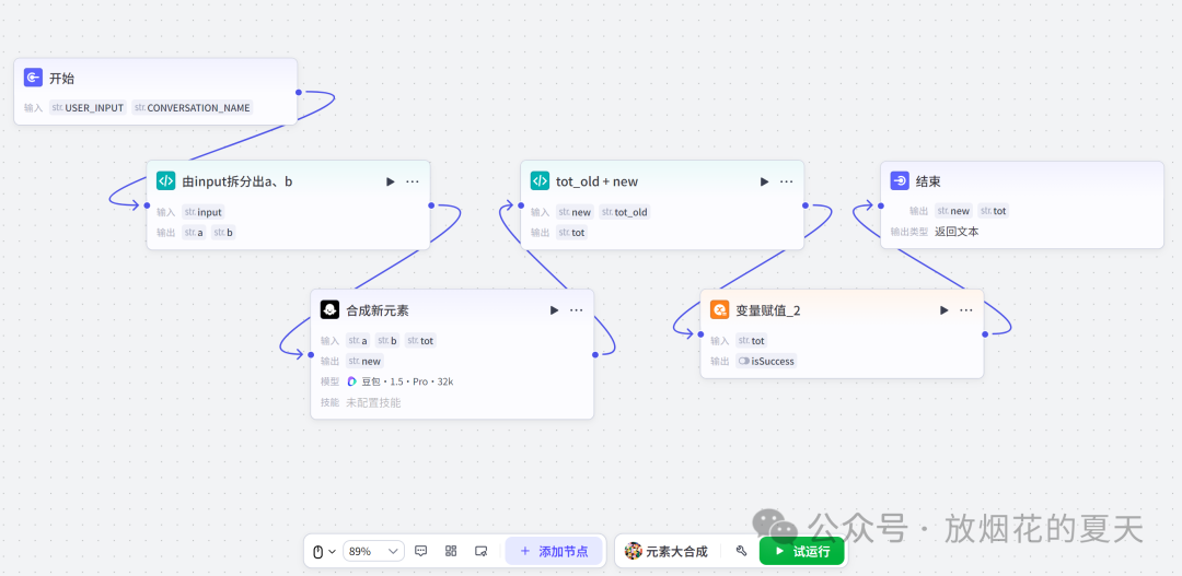 元素合成游戏 工作流编辑