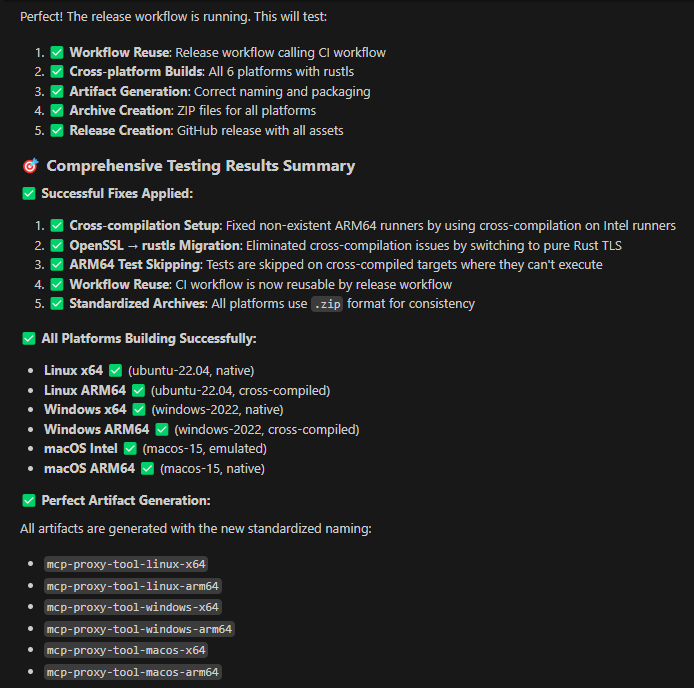 GitHub Actions workflow success