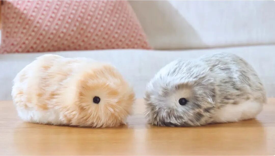 Casio’s furry robot rabbit, Moflin, comes in either brown or gray fur (Photo: Casio)