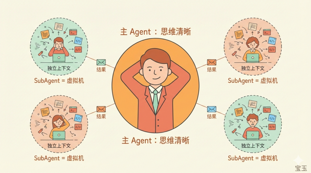 SubAgent 独立上下文示意图