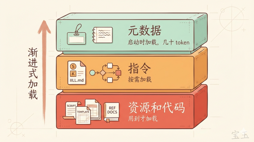 Skill 的三层架构:元数据、指令、资源代码