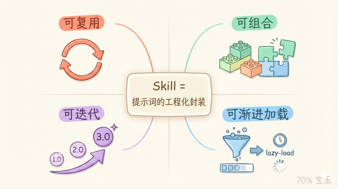 Skill 的四大价值:可复用、可组合、可迭代、可渐进加载
